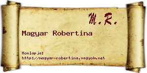 Magyar Robertina névjegykártya